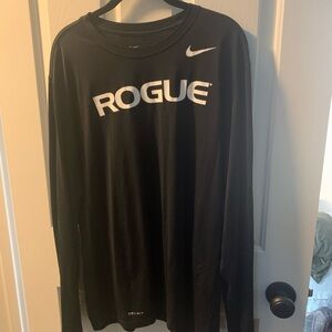 Nike Dri-FIT Black Top with White Logo Rogue